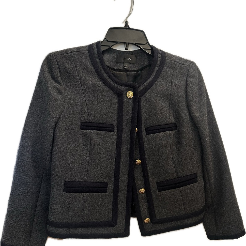 J. Crew Gray Wool Lady Jacket Petite